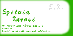 szilvia karosi business card