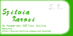 szilvia karosi business card